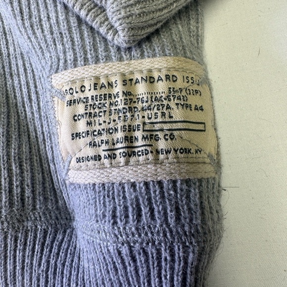 Ralph Lauren Light Gray Zip-Up Sweater men’s size large - Picture 3 of 6